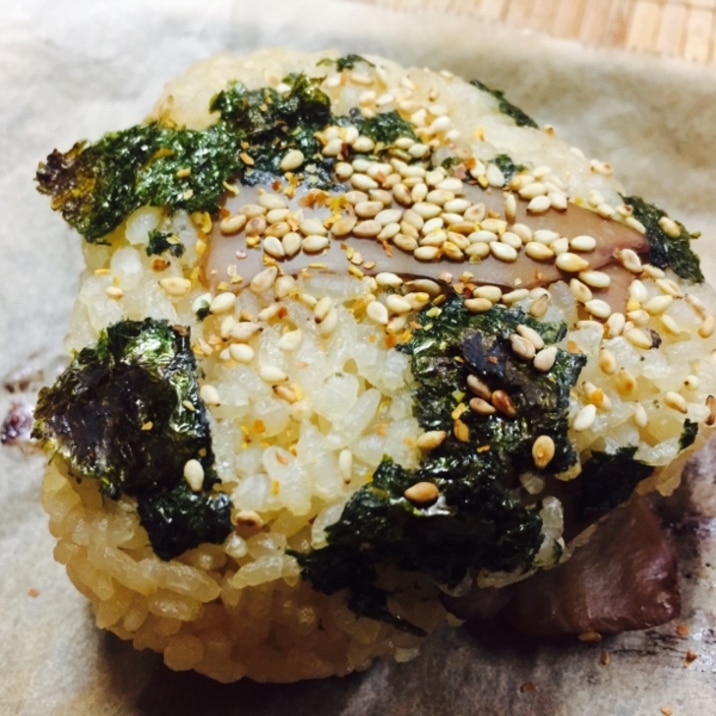 リメイク！まつたけごはんの海苔ゴマ焼きおにぎり